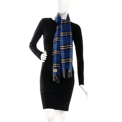 bright navy burberry scarf|Check Cotton Scarf in Bright navy .